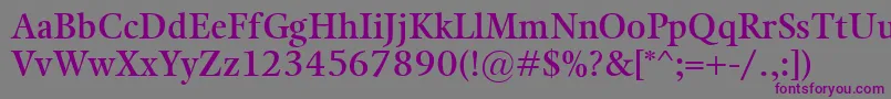 KalixSemibold Font – Purple Fonts on Gray Background