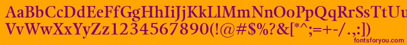 KalixSemibold Font – Purple Fonts on Orange Background