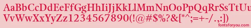 KalixSemibold Font – Red Fonts on Pink Background