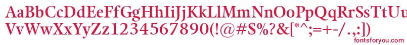 KalixSemibold Font – Red Fonts on White Background