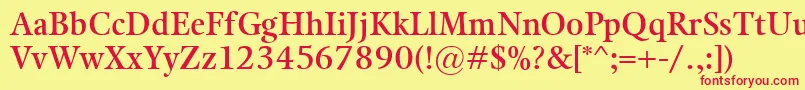 KalixSemibold Font – Red Fonts on Yellow Background