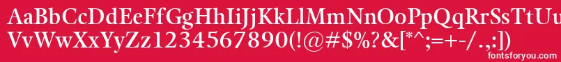 KalixSemibold Font – White Fonts on Red Background