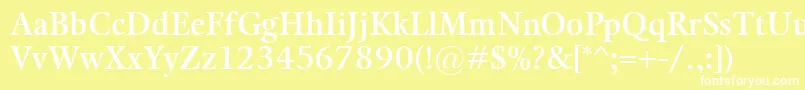 KalixSemibold Font – White Fonts on Yellow Background