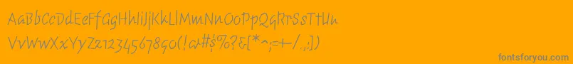 Chunkymonkey-Schriftart – Graue Schriften auf orangefarbenem Hintergrund