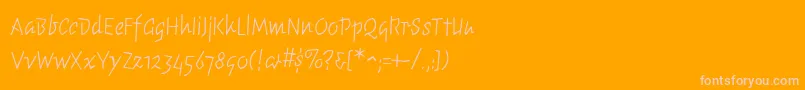 Czcionka Chunkymonkey – różowe czcionki na pomarańczowym tle