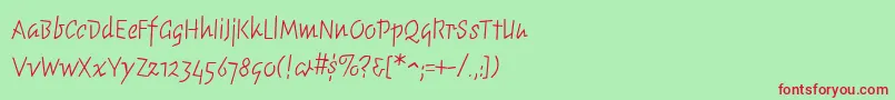 Chunkymonkey Font – Red Fonts on Green Background