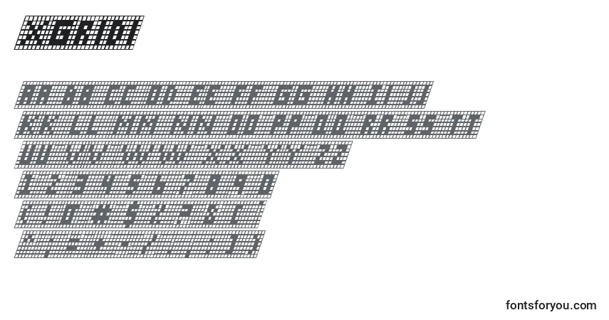 A fonte Xgridi – alfabeto, números, caracteres especiais