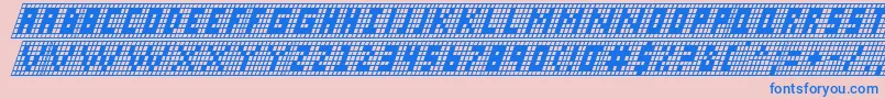 Xgridi Font – Blue Fonts on Pink Background