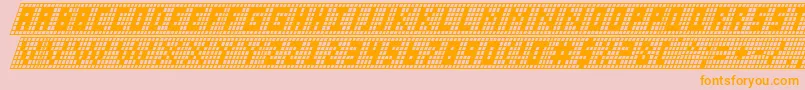 Xgridi Font – Orange Fonts on Pink Background