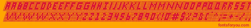 Xgridi Font – Red Fonts on Orange Background