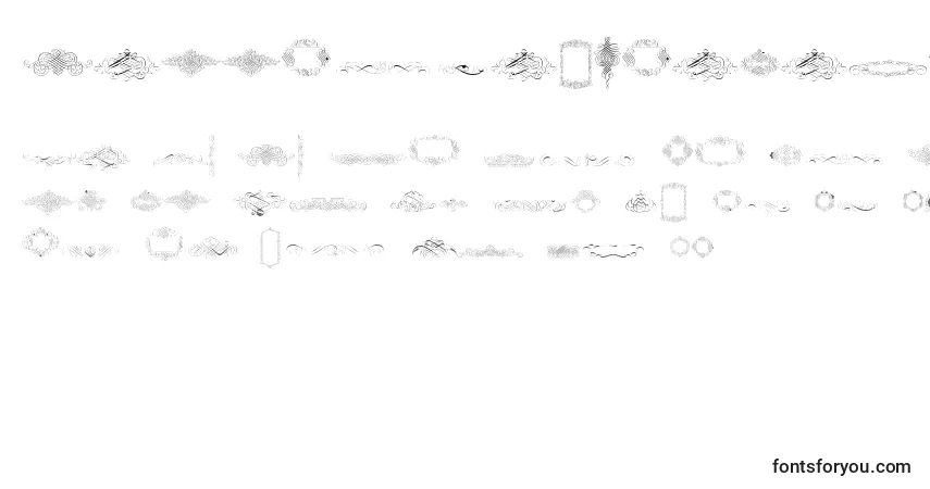 Czcionka CalligraphiaLatinaFree – alfabet, cyfry, specjalne znaki