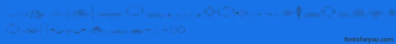 CalligraphiaLatinaFree Font – Black Fonts on Blue Background