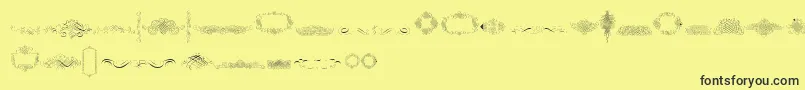 フォントCalligraphiaLatinaFree – 黒い文字の黄色い背景