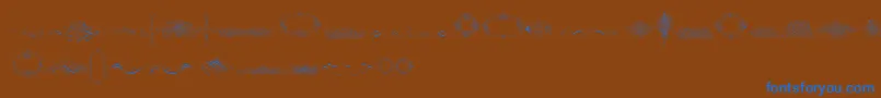 CalligraphiaLatinaFree Font – Blue Fonts on Brown Background
