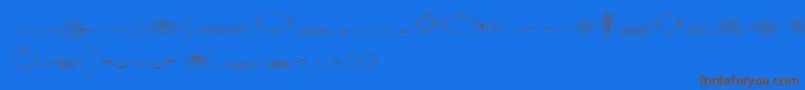 CalligraphiaLatinaFree Font – Brown Fonts on Blue Background