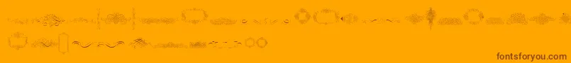 CalligraphiaLatinaFree-Schriftart – Braune Schriften auf orangefarbenem Hintergrund