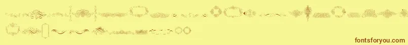 CalligraphiaLatinaFree Font – Brown Fonts on Yellow Background