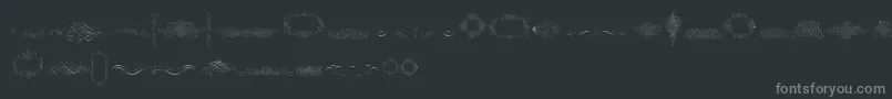 CalligraphiaLatinaFree Font – Gray Fonts on Black Background