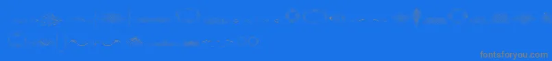 CalligraphiaLatinaFree Font – Gray Fonts on Blue Background