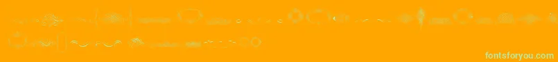 CalligraphiaLatinaFree Font – Green Fonts on Orange Background