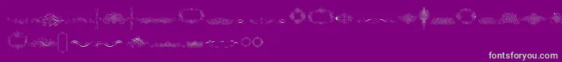 フォントCalligraphiaLatinaFree – 紫の背景に緑のフォント