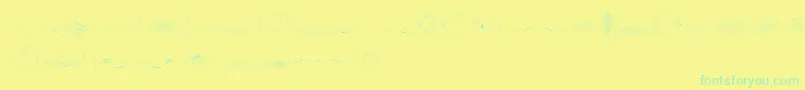 CalligraphiaLatinaFree Font – Green Fonts on Yellow Background
