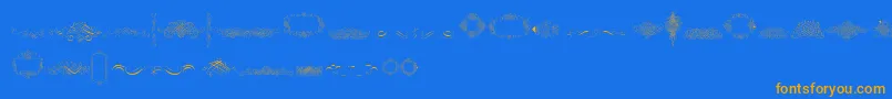 CalligraphiaLatinaFree Font – Orange Fonts on Blue Background