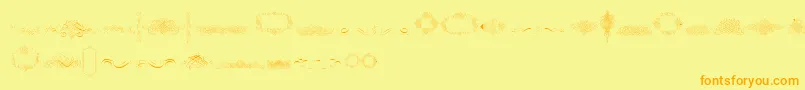 CalligraphiaLatinaFree Font – Orange Fonts on Yellow Background