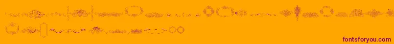 CalligraphiaLatinaFree Font – Purple Fonts on Orange Background