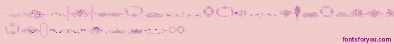 CalligraphiaLatinaFree-Schriftart – Violette Schriften auf rosa Hintergrund