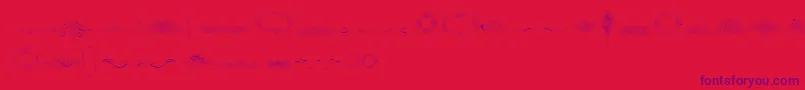 Fonte CalligraphiaLatinaFree – fontes roxas em um fundo vermelho