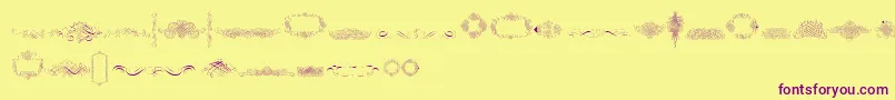 CalligraphiaLatinaFree Font – Purple Fonts on Yellow Background