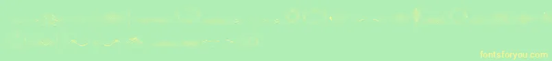 CalligraphiaLatinaFree Font – Yellow Fonts on Green Background
