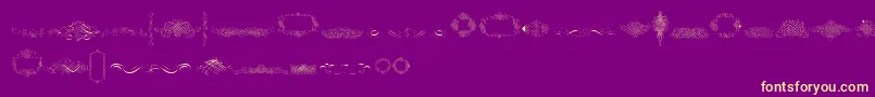 CalligraphiaLatinaFree Font – Yellow Fonts on Purple Background