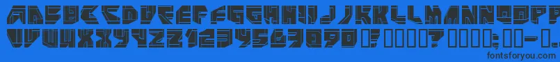 Neopangaia-fontti – mustat fontit sinisellä taustalla