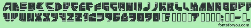 Neopangaia-fontti – mustat fontit vihreällä taustalla