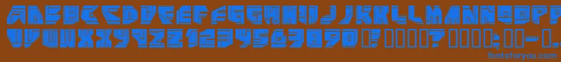 Neopangaia-fontti – siniset fontit ruskealla taustalla