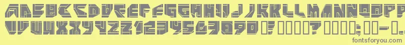 フォントNeopangaia – 黄色の背景に灰色の文字