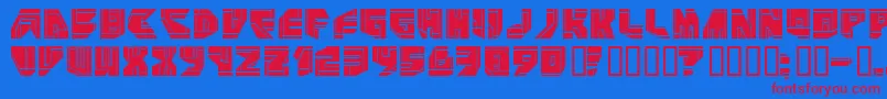 Neopangaia Font – Red Fonts on Blue Background