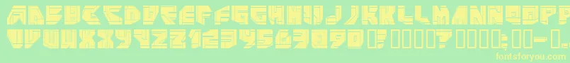 Neopangaia-Schriftart – Gelbe Schriften auf grünem Hintergrund