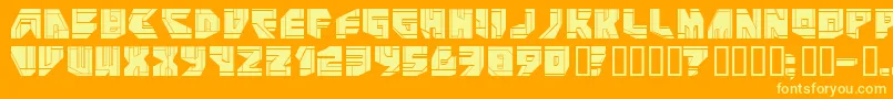 Neopangaia Font – Yellow Fonts on Orange Background