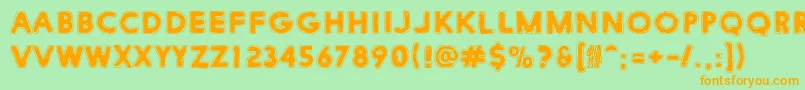 WhiteSubmarine Font – Orange Fonts on Green Background