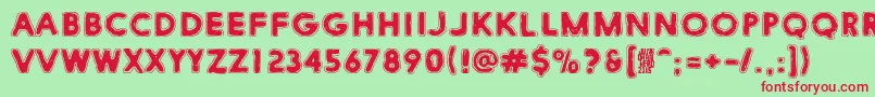 WhiteSubmarine Font – Red Fonts on Green Background