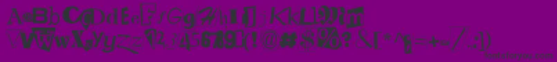 fuente Ransom ffy – Fuentes Negras Sobre Fondo Morado