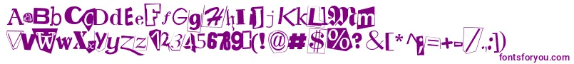 Ransom ffy-fontti – violetit fontit valkoisella taustalla