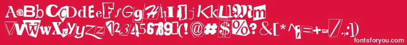 Ransom ffy Font – White Fonts on Red Background