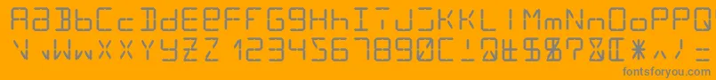 フォントLcd14 – オレンジの背景に灰色の文字