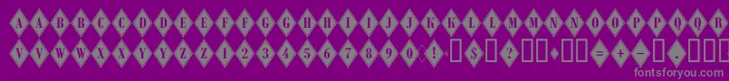 ARombygr-Schriftart – Graue Schriften auf violettem Hintergrund