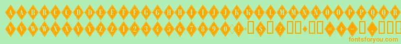 ARombygr Font – Orange Fonts on Green Background
