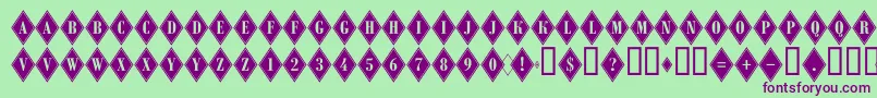 ARombygr Font – Purple Fonts on Green Background